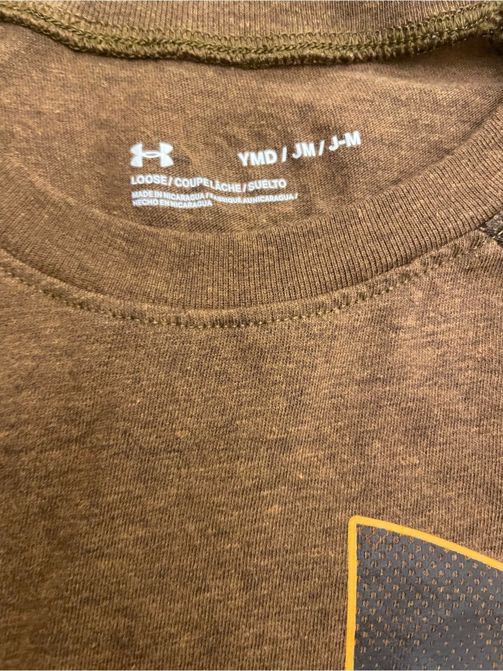 Under Armour Boys’ Brown Long Sleeve Logo Shirt - Picture 4 of 4